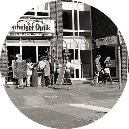 Zeitreise: Fachgeschäft in der Peterstraße 24, 1998 – Optikhaus Arhelger